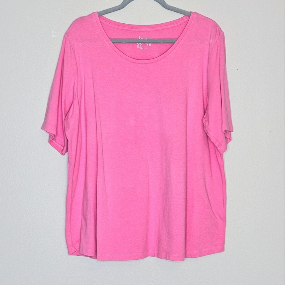 d&co. Round Neck Tee Short Sleeve Tee-Shirt Size 1X